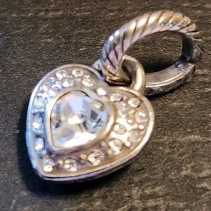 Brighton Crystal heart hanging charm. Pre-owned